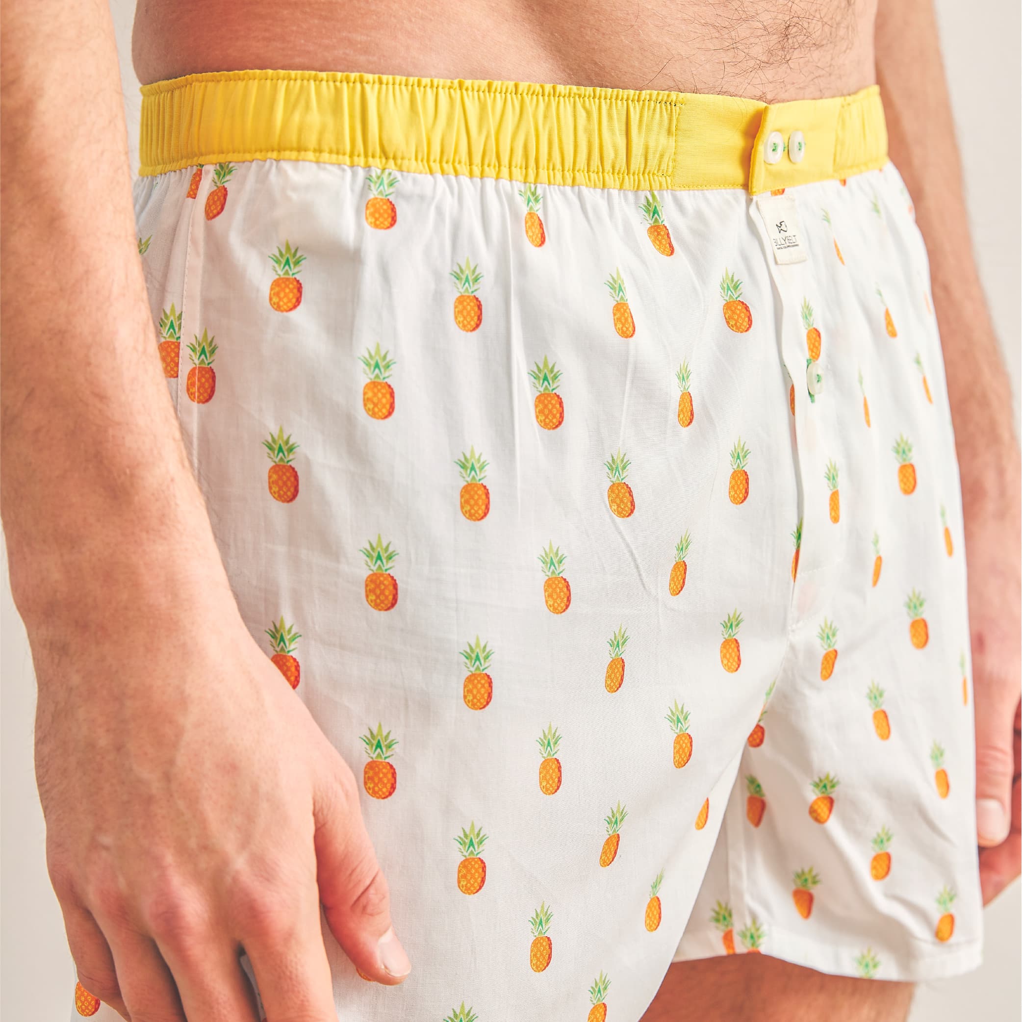 Boxer shorts 100% organic cotton Fruity pineapple