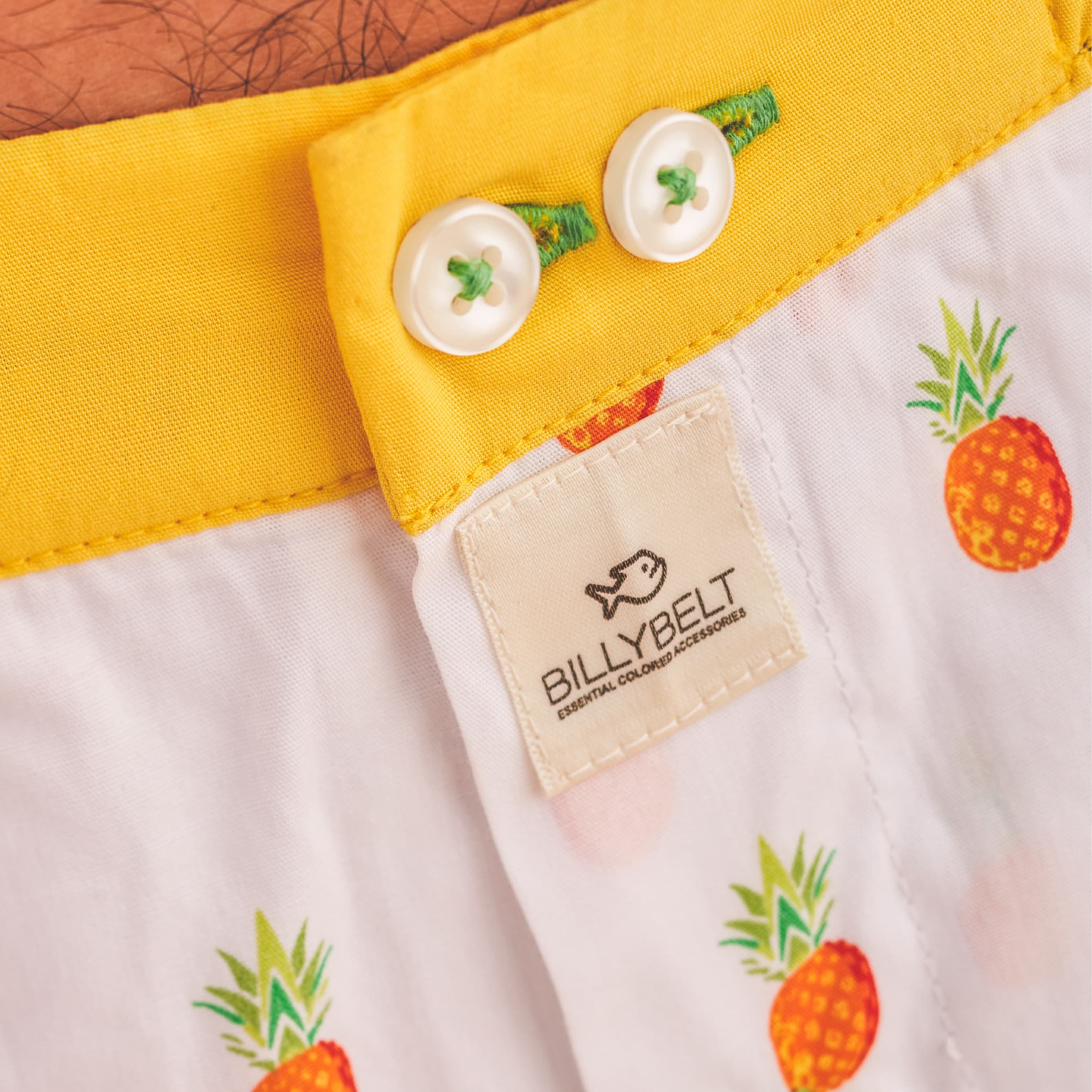 Boxer shorts 100% organic cotton Fruity pineapple