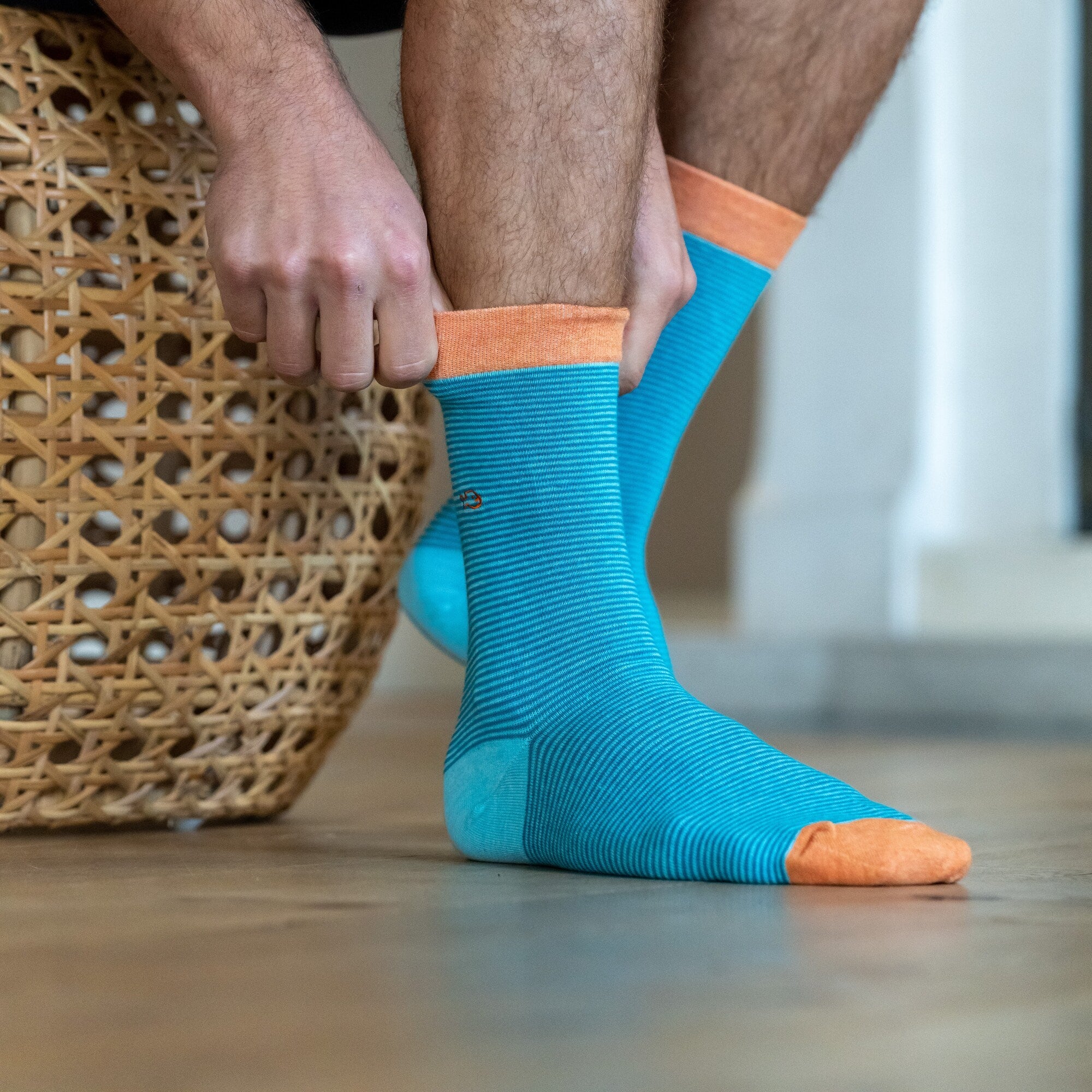 Socks in combed cotton Striped - California