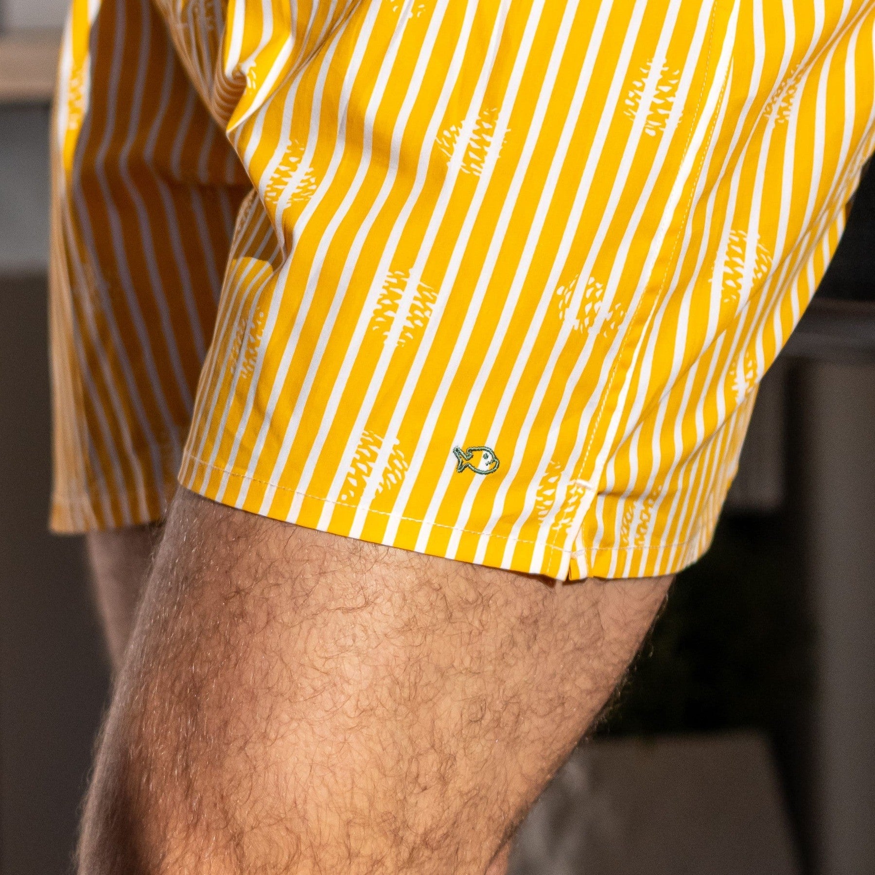 Boxer shorts 100% organic cotton Yellow pine