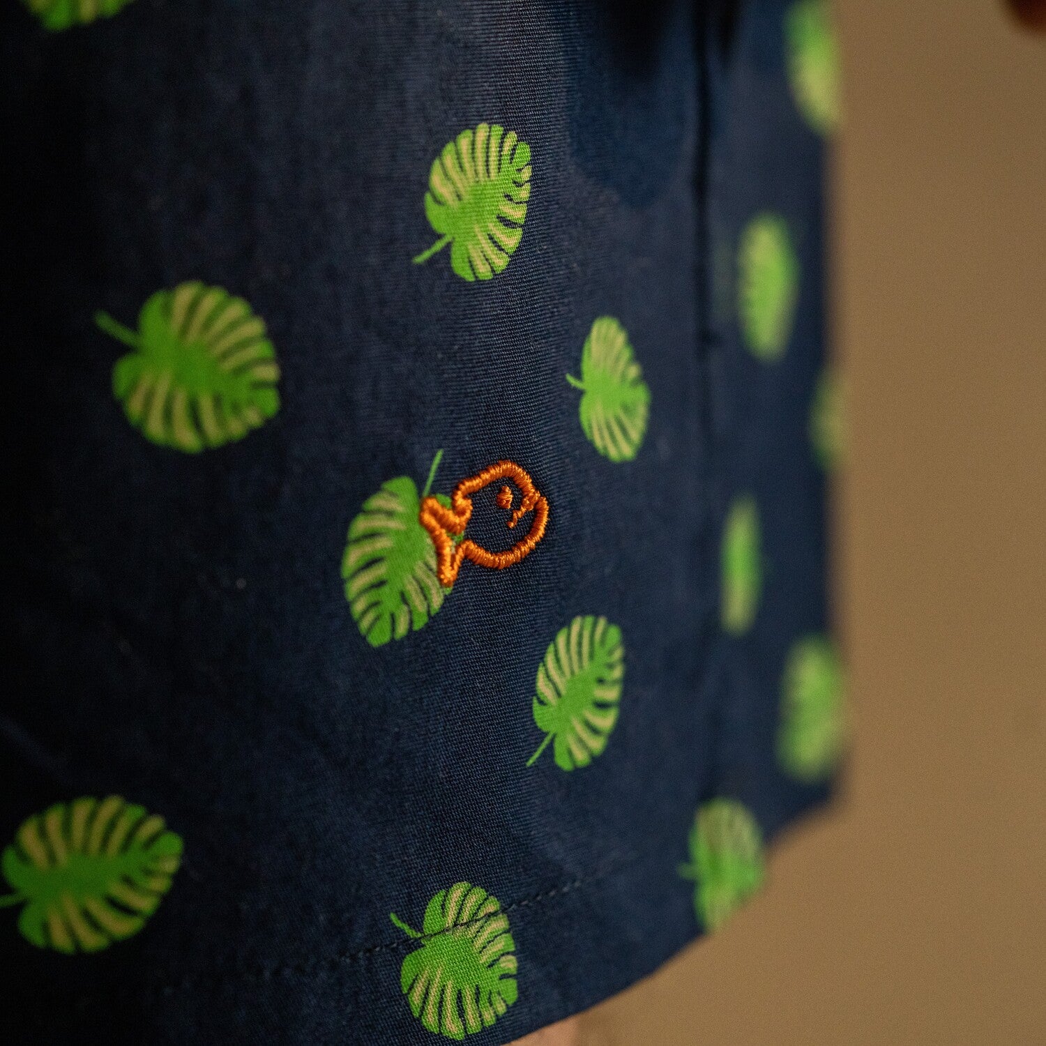 Boxer shorts 100% organic cotton Monstera leaf