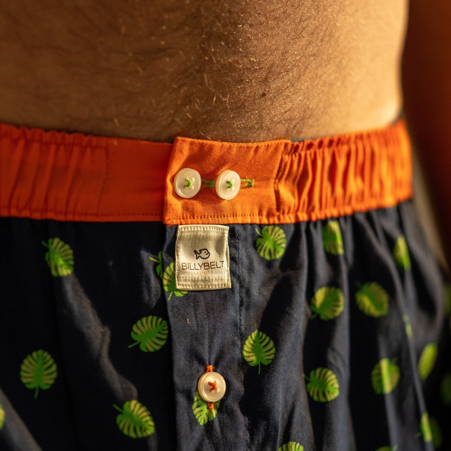 Boxer shorts 100% organic cotton Monstera leaf