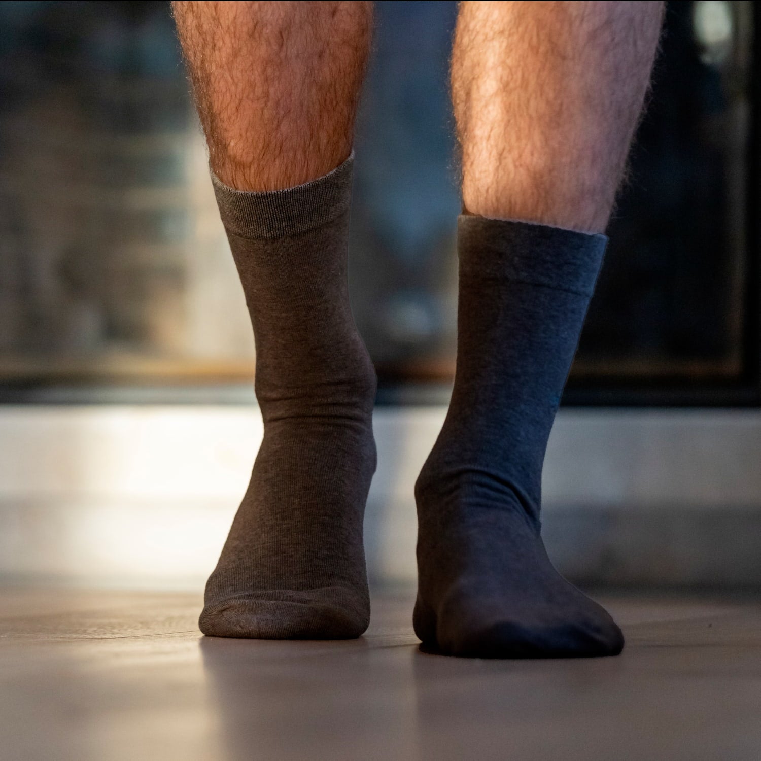 Socks in combed cotton Plain - Chestnut