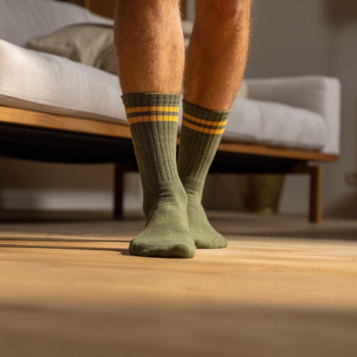 Socks in combed cotton Retro - Khaki