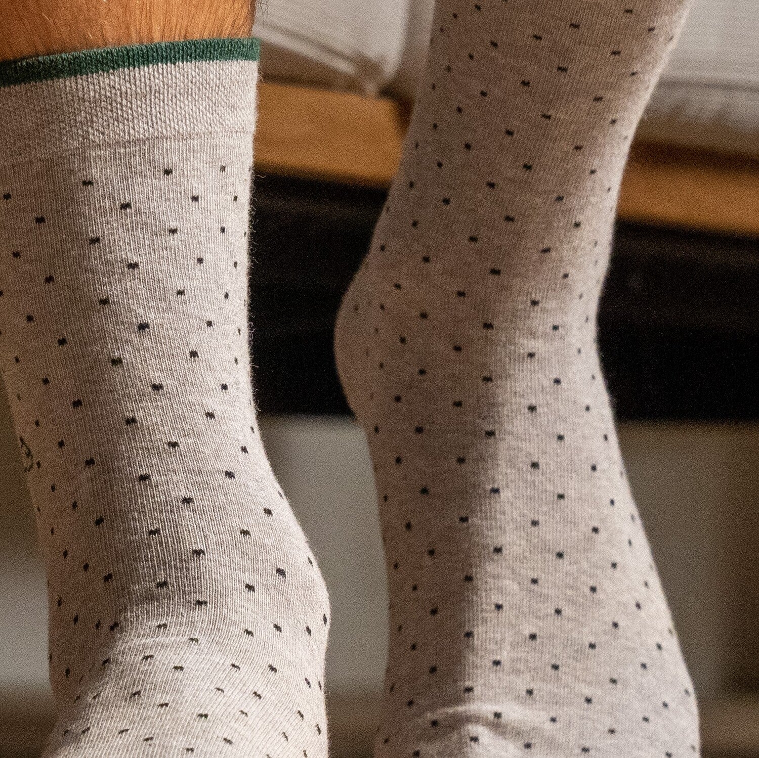 Chaussettes en coton peigné Square - Acier