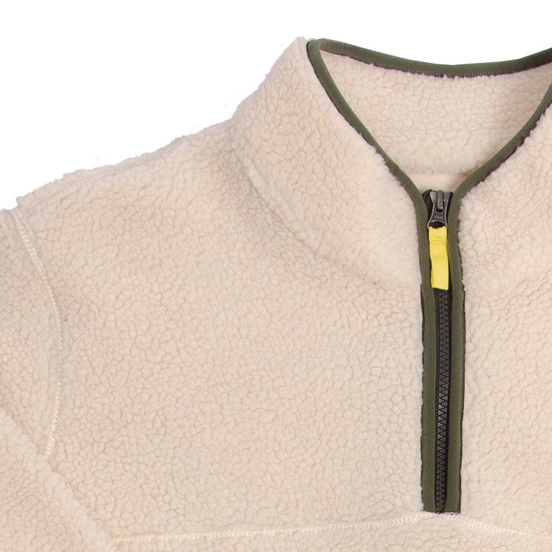 Sherpa zipped collar Ivory