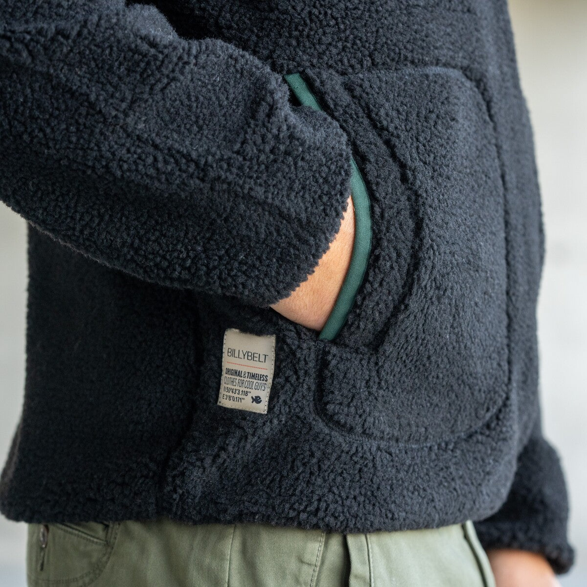 Pull sherpa col zippé Ebène