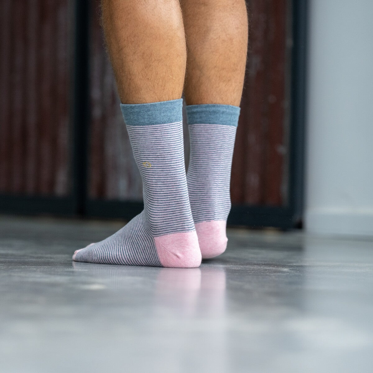 Socks in combed cotton Striped - Lotus