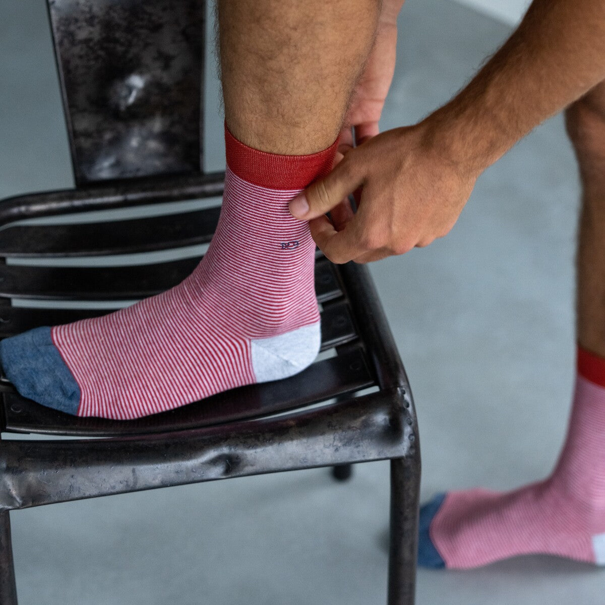 Socks in combed cotton Striped - Waldo