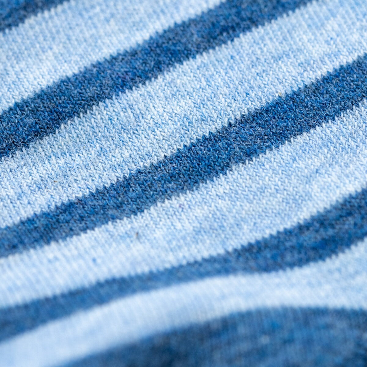 Socks in combed cotton Wide stripes - Light blue, blue striped