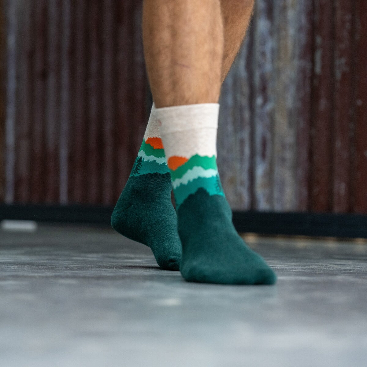 Chaussettes en coton peigné À motifs - Grizzly