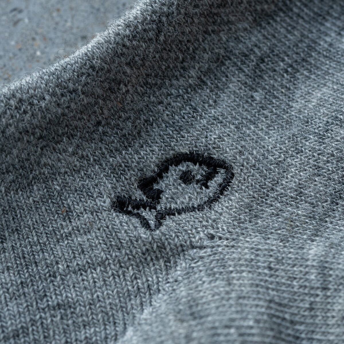 Ankle socks in combed cotton Plain - Mottled grey