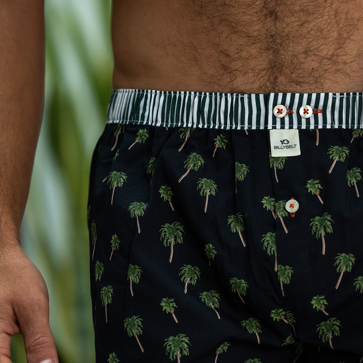 Organic cotton boxer shorts Palm Trees