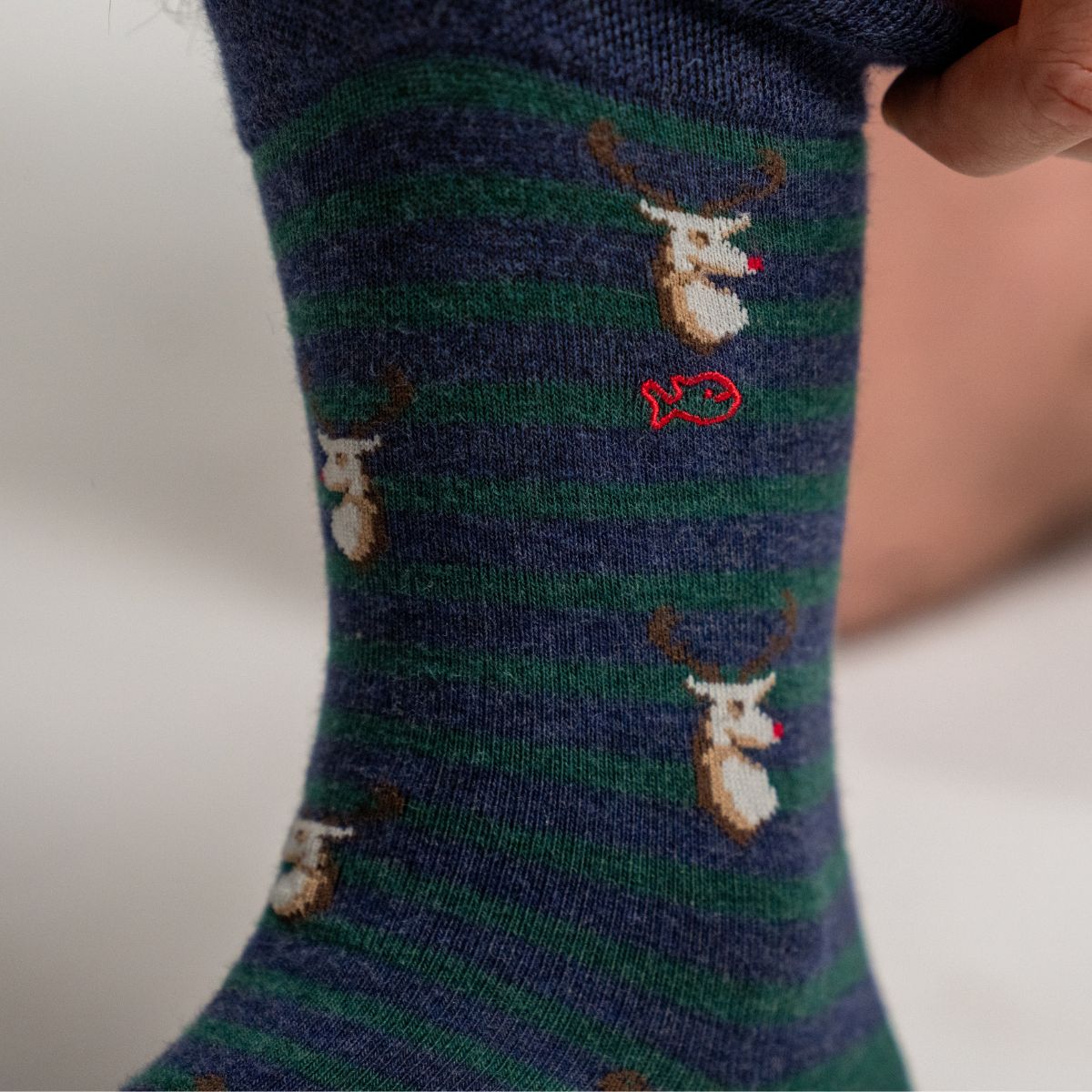 Chaussettes en coton peigné Animaux - Cerfs