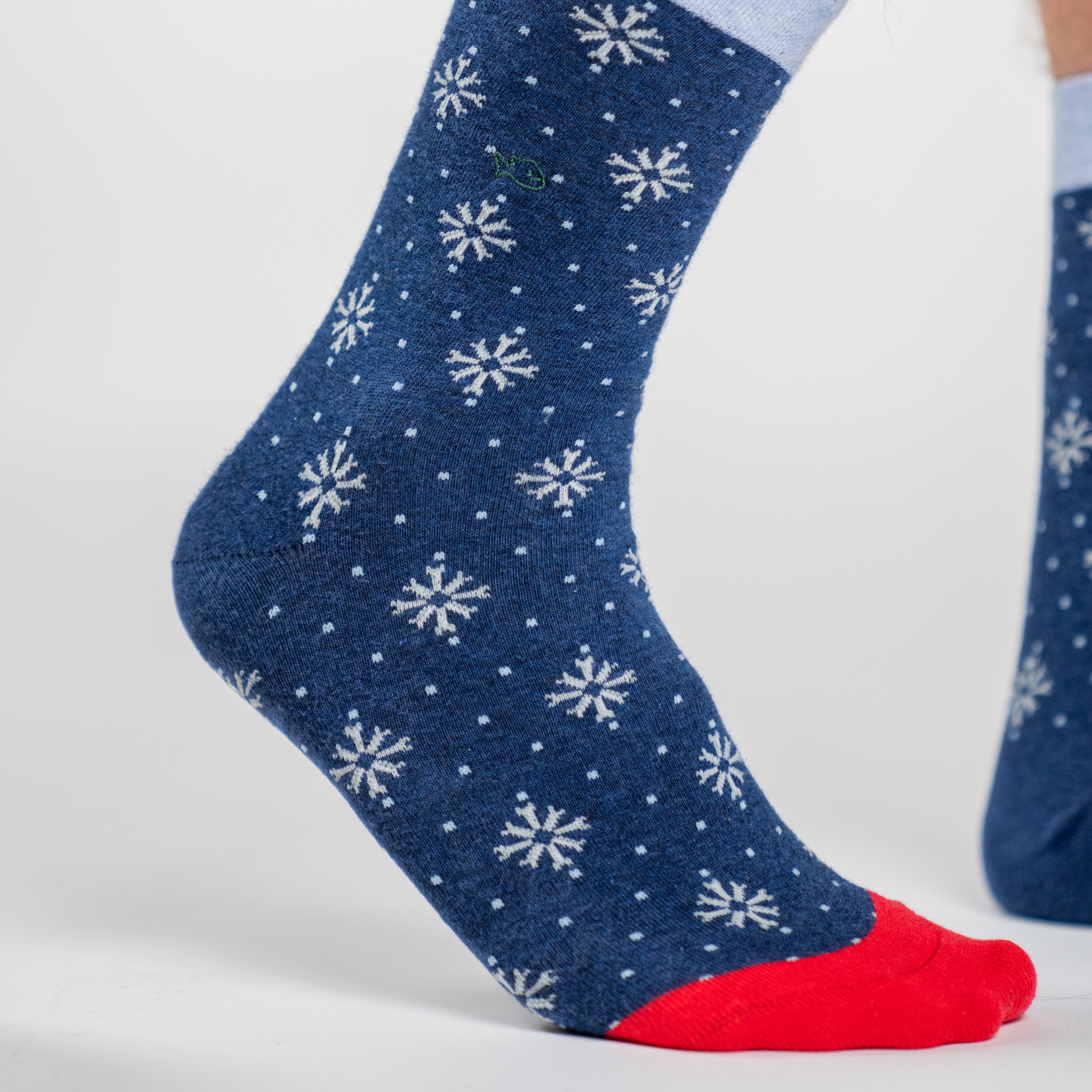 Socks in combed cotton Patterned - Snowflake