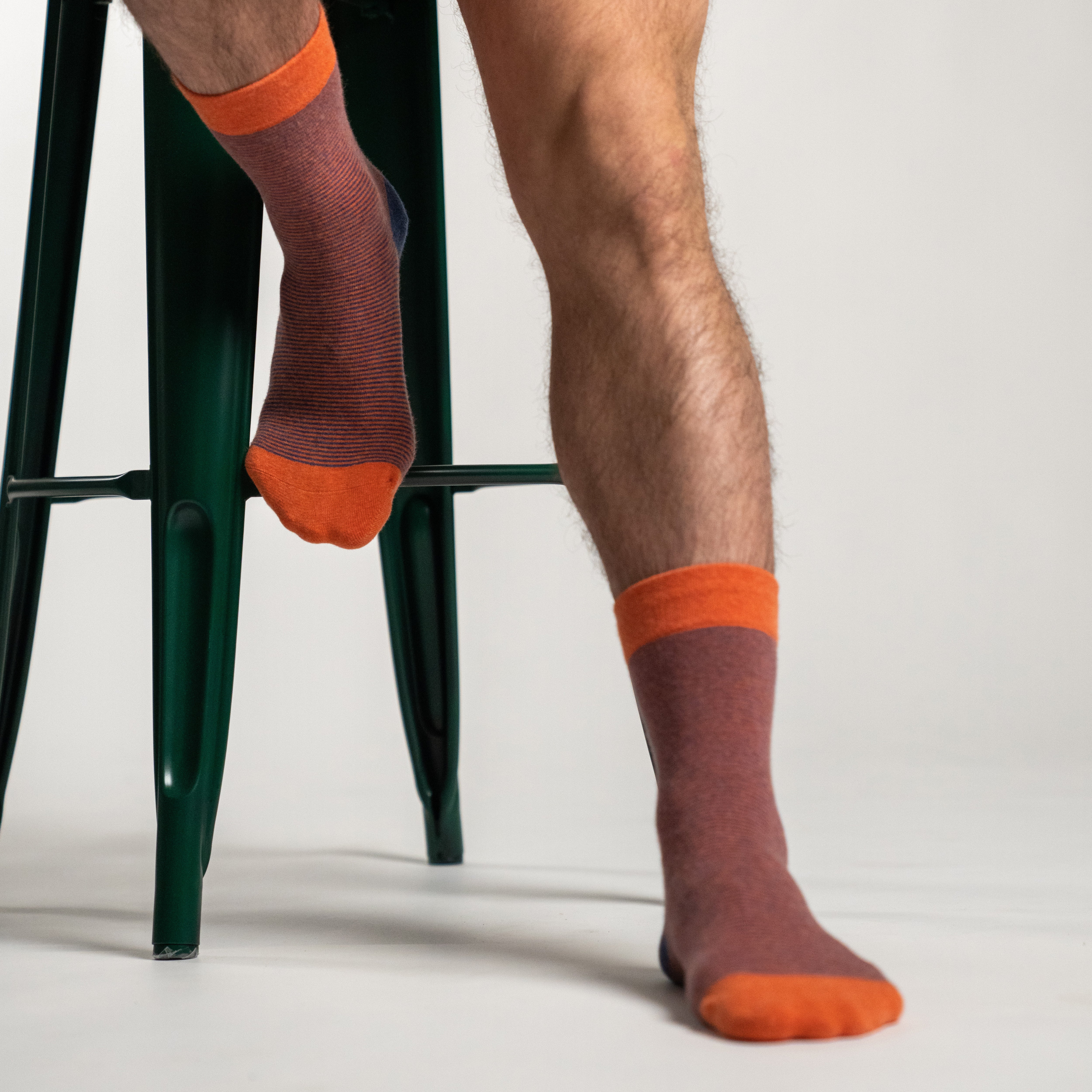 Chaussettes en coton peigné  Rayées - Fisher