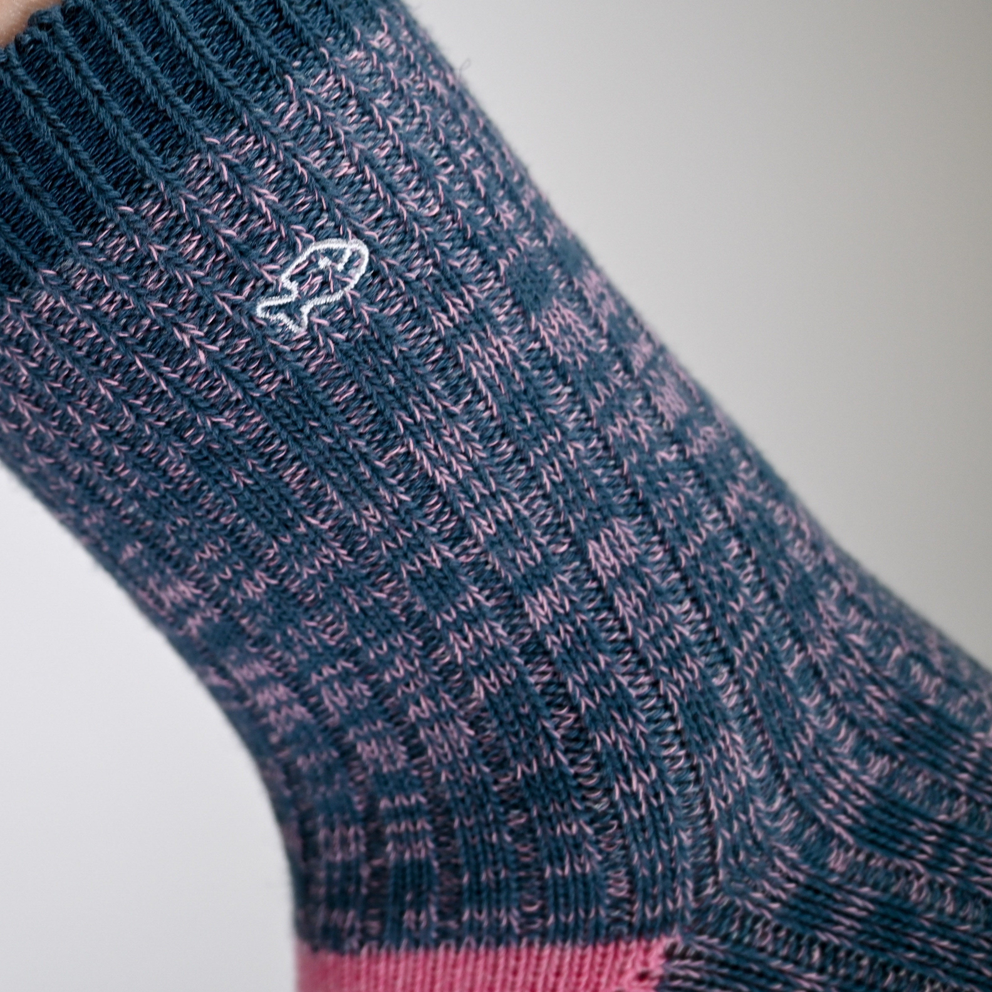 Chaussettes en coton épais Club - Bleu et rose