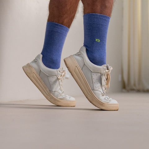 Chaussettes en coton peigné Unies - Lavande