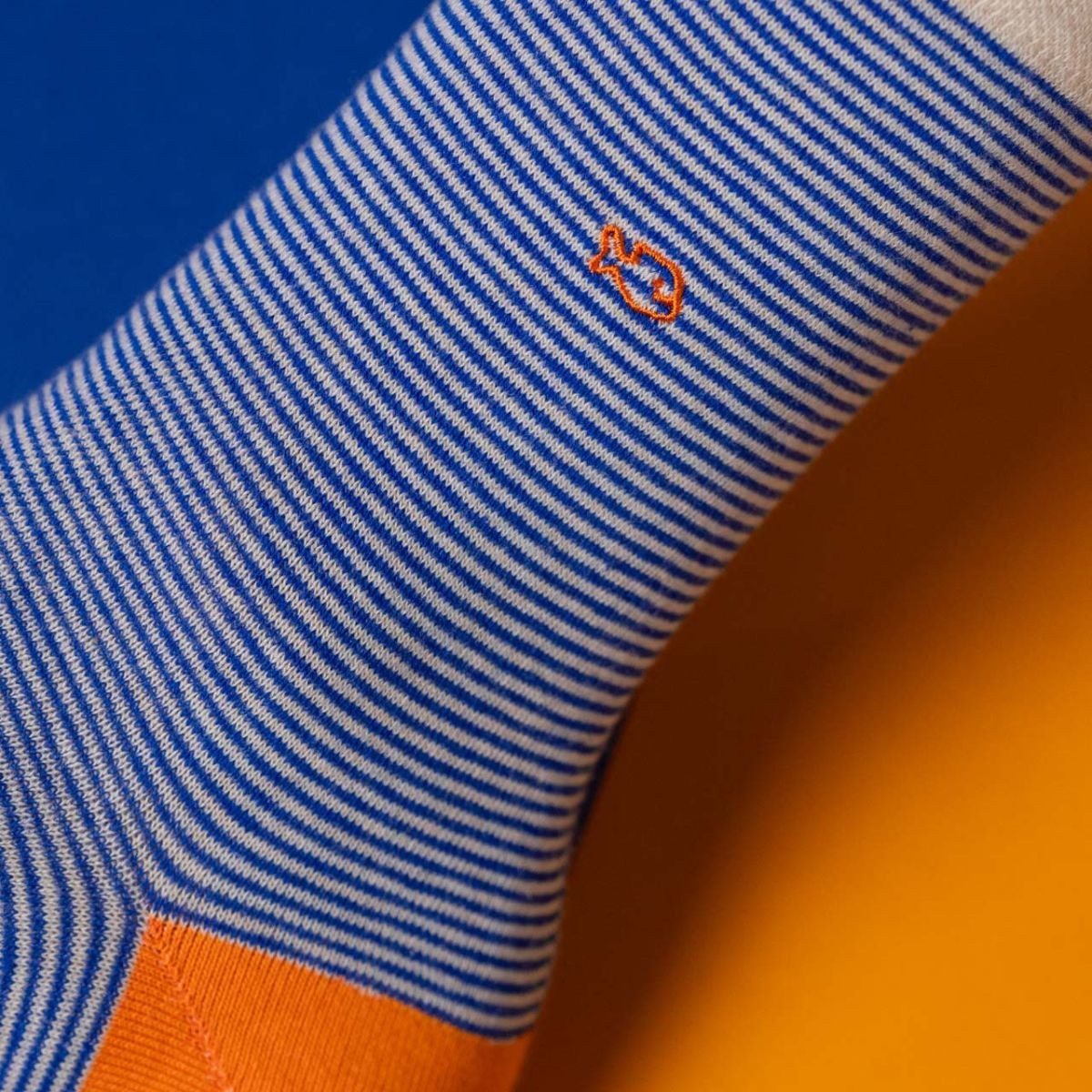 Chaussettes en coton peigné Rayées - Marin