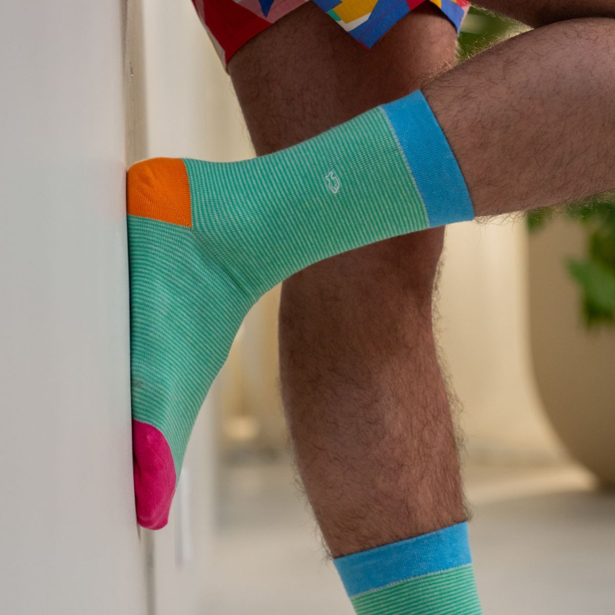 Chaussettes en coton peigné Rayées - Tutti frutti