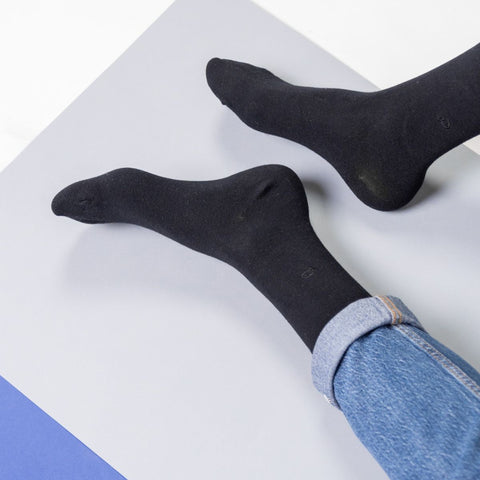 Socks in bamboo Plain - Black