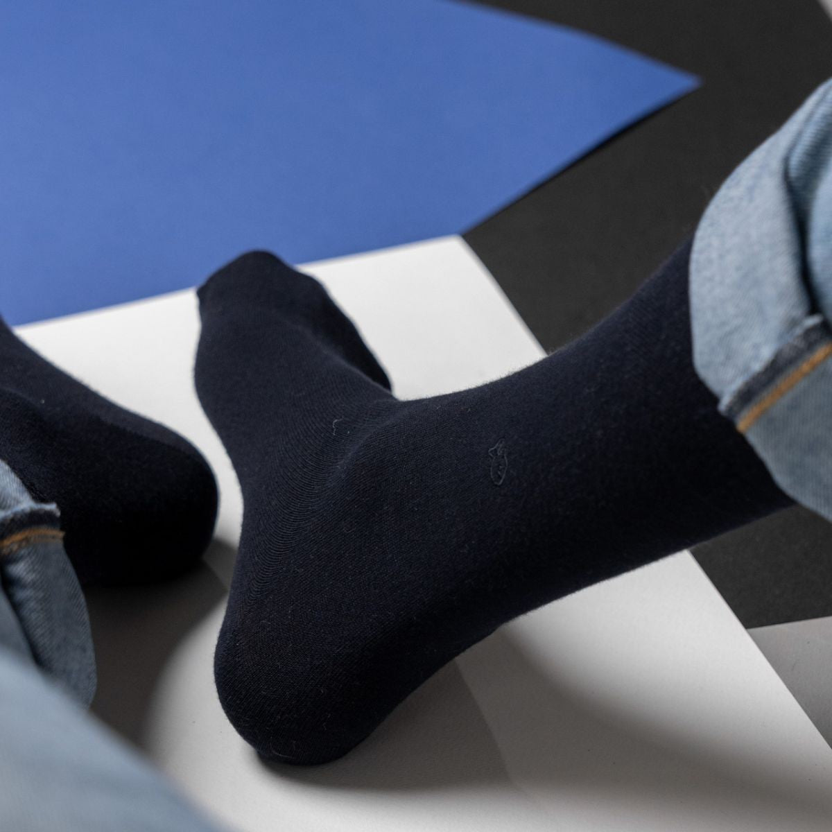 Chaussettes en bambou - Bleu marine