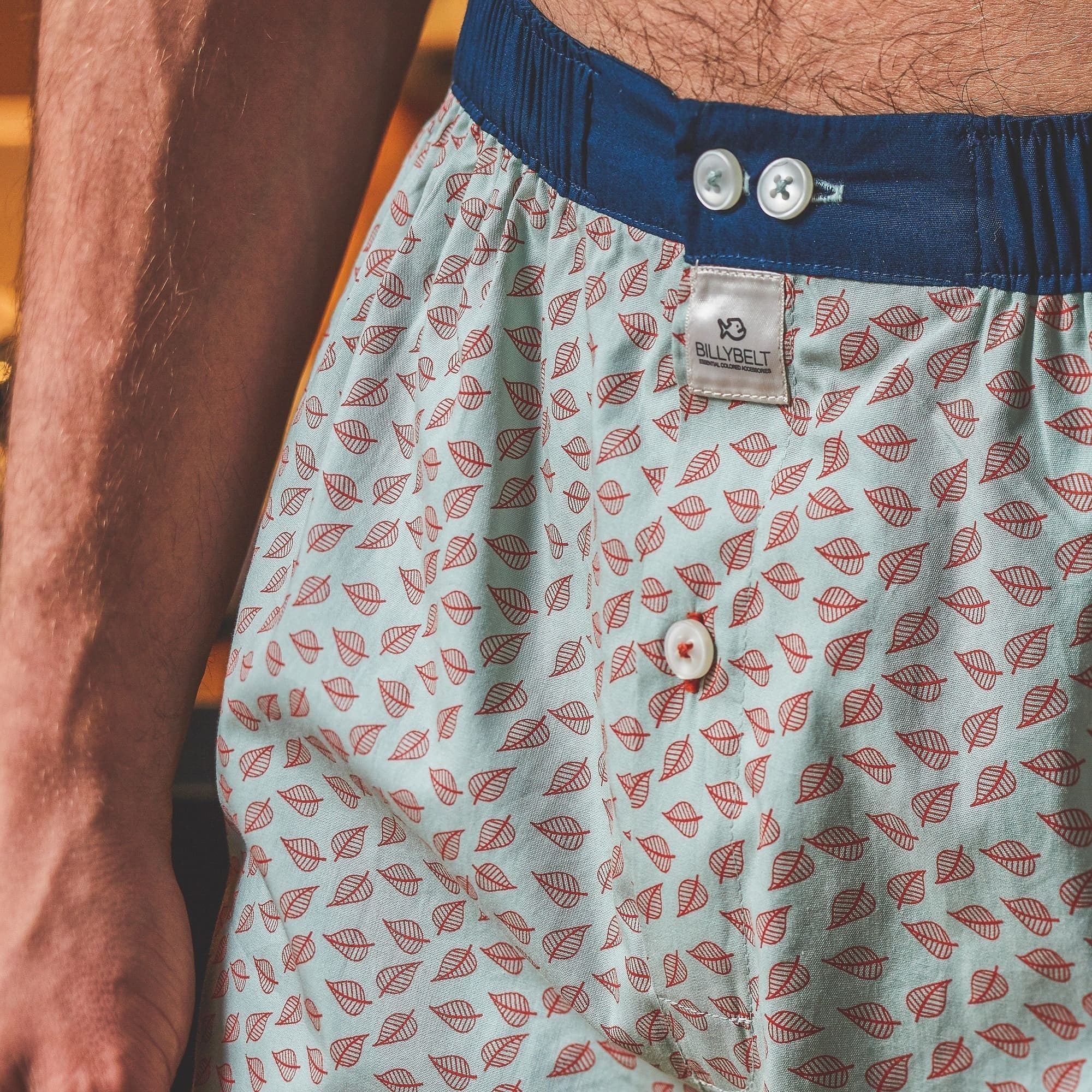 Boxer shorts 100% organic cotton Green jungle