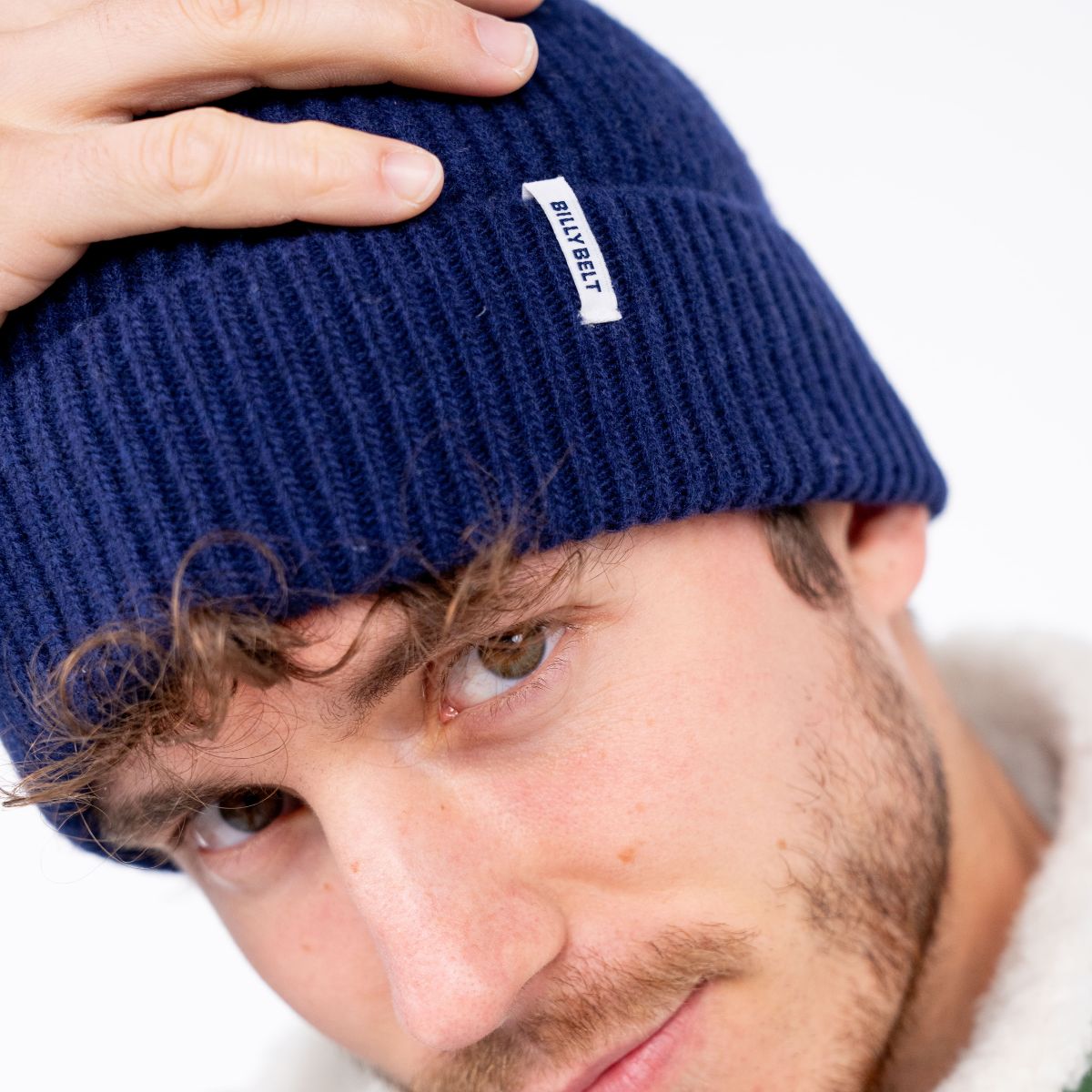 Lambswool hat Deep blue