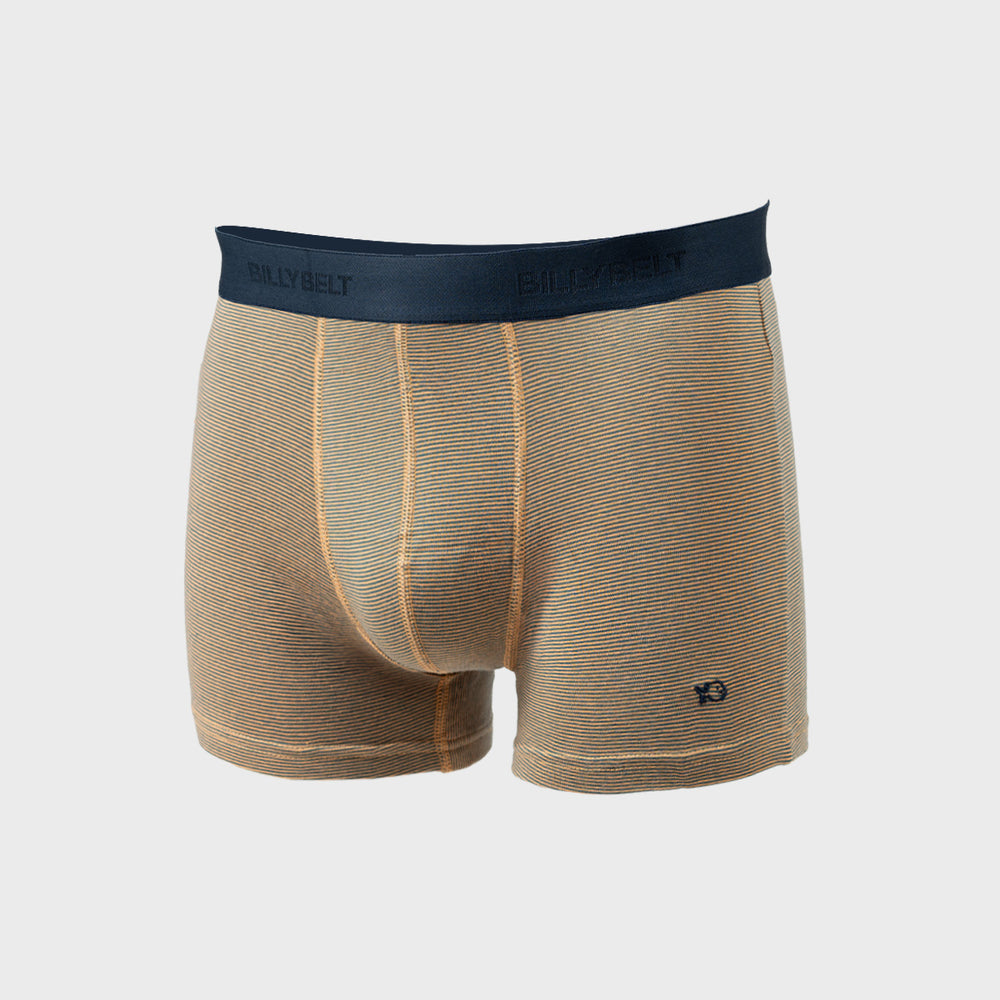 Boxer brief in organic cotton Orange stripes