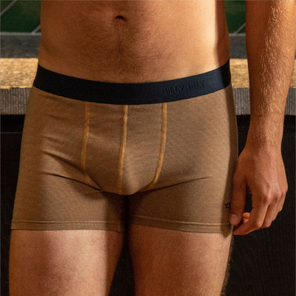 Boxer brief in organic cotton Orange stripes