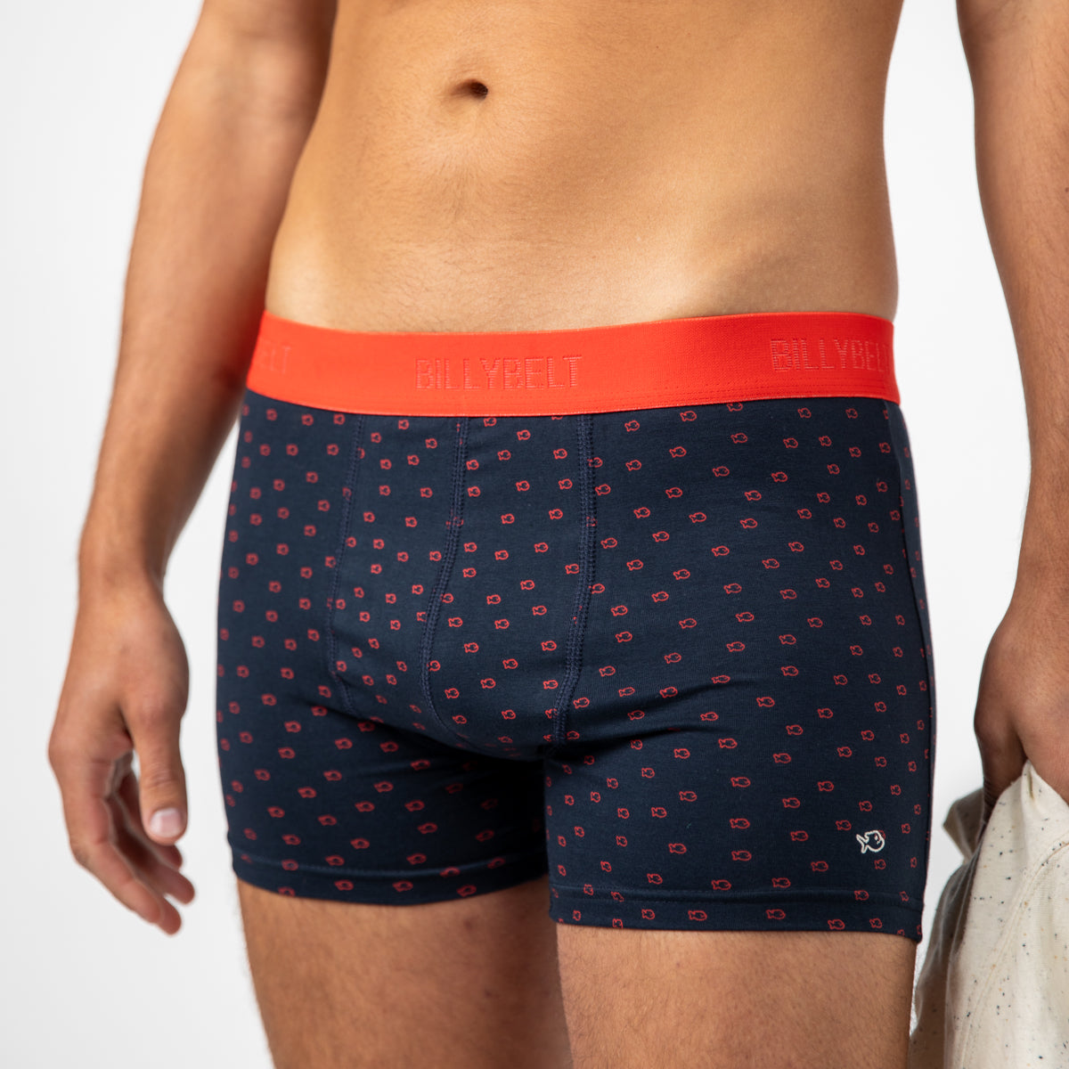 Boxer en coton biologique Billy red