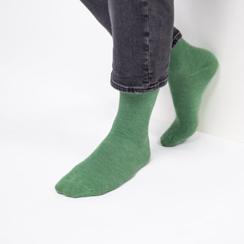 Socks in bamboo Plain - Mottled light green