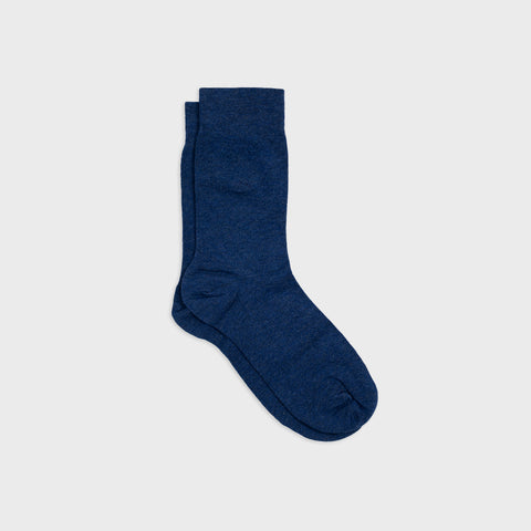 Socks in bamboo Plain - Mottled blue