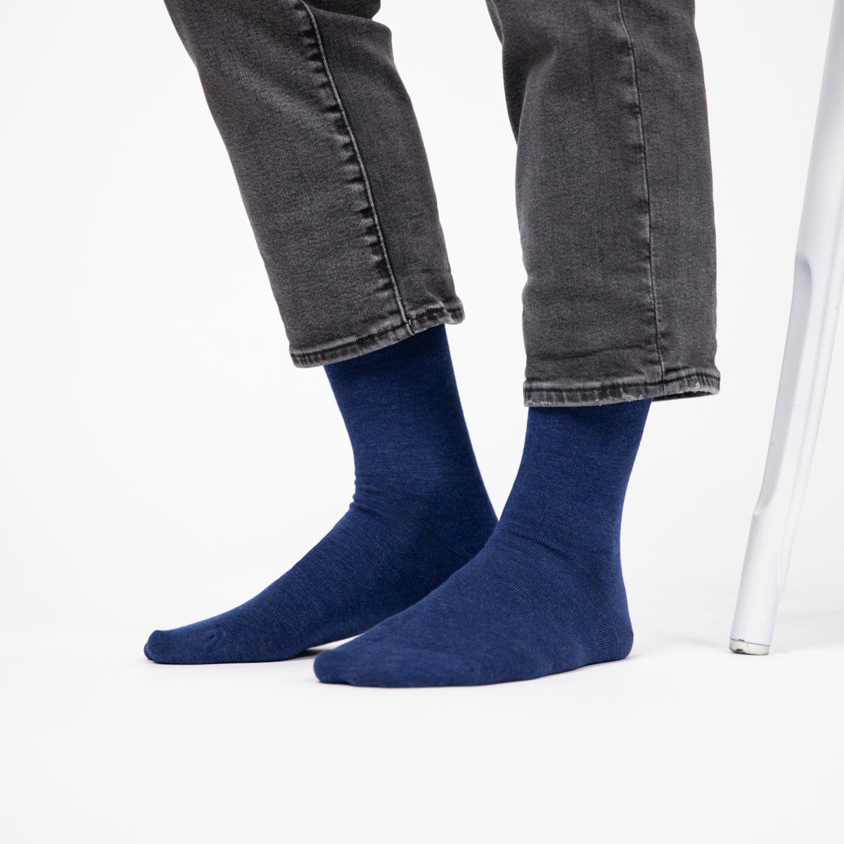 Chaussettes en bambou - Bleu chiné