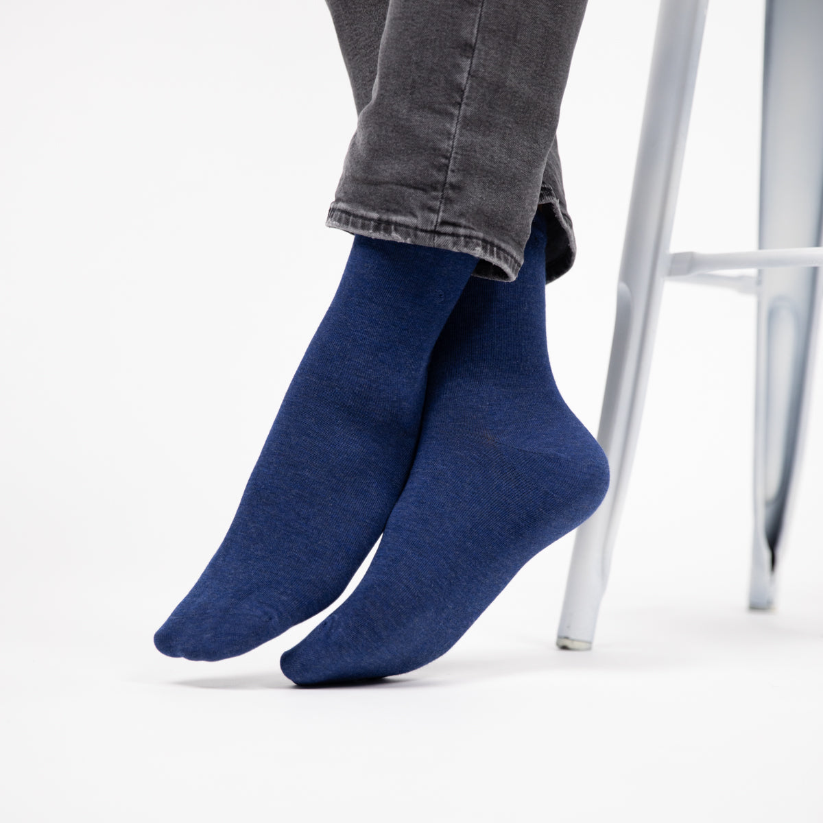 Chaussettes en bambou - Bleu chiné