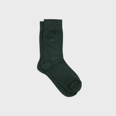 Socks in bamboo Plain - Dark green