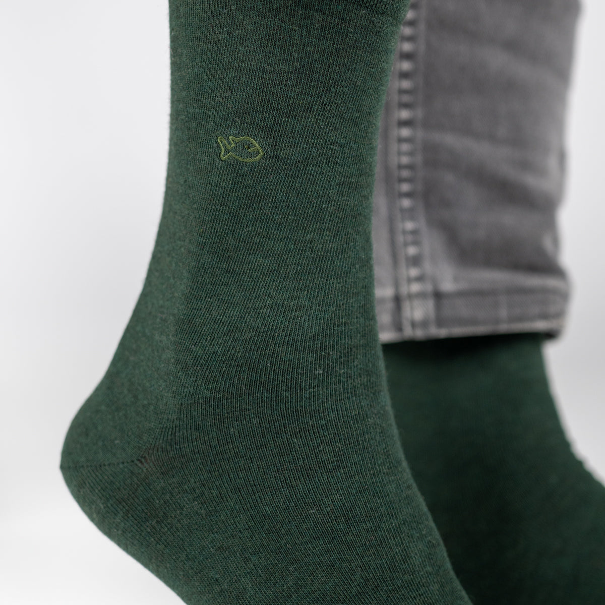 Chaussettes en bambou - Vert foncé