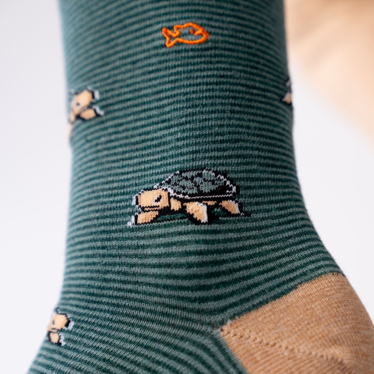 Chaussettes en coton peigné Animaux - Tortue