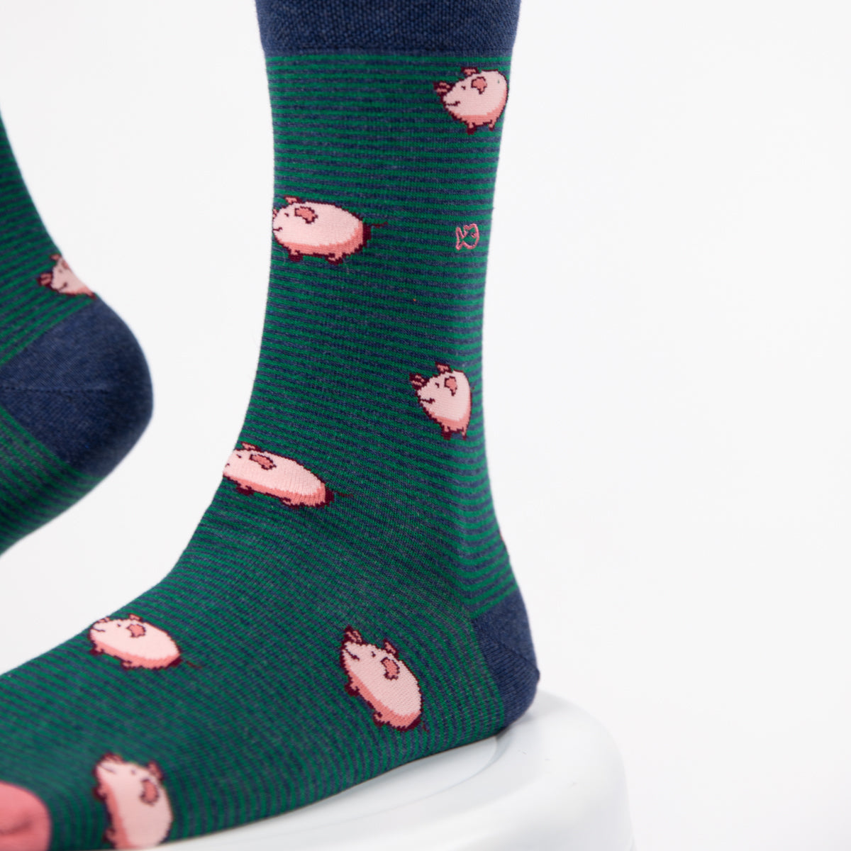 Chaussettes en coton peigné Animaux - Cochon