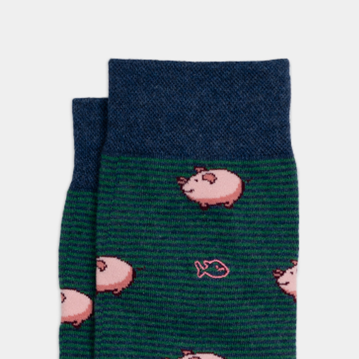 Chaussettes en coton peigné Animaux - Cochon