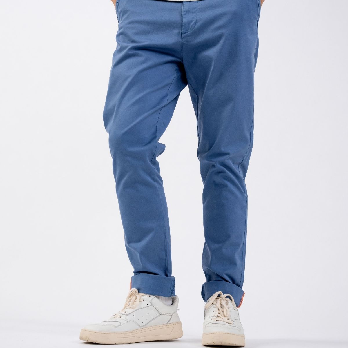 Pantalon chino Bleu glacier