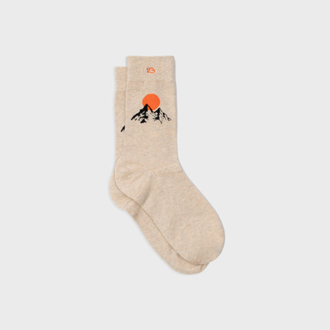 Chaussettes en coton peigné À motifs - Mont Blanc