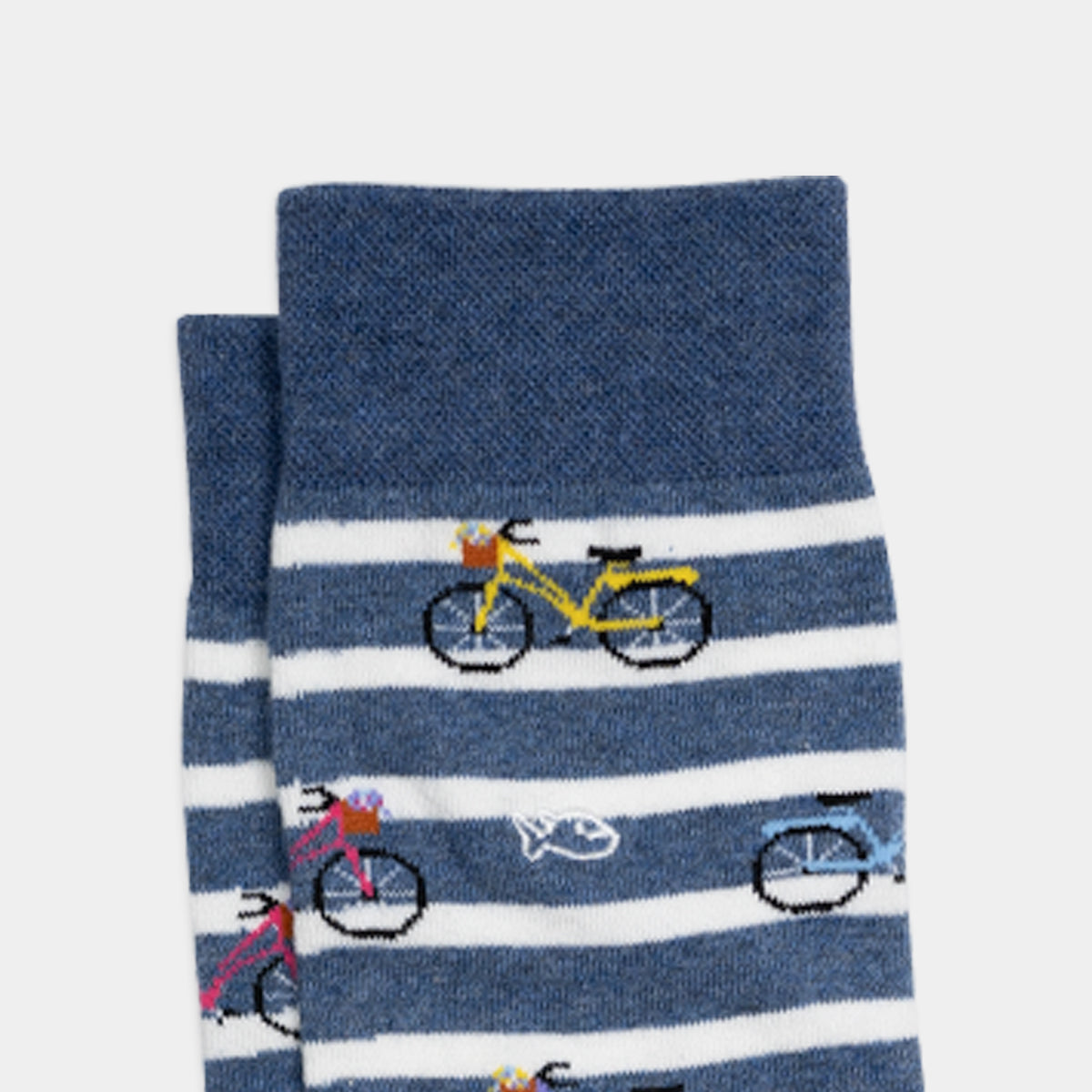 Socks in combed cotton Patterned - Bike