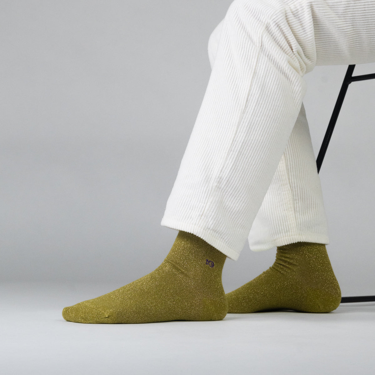 Socks in combed cotton Plain - Olive