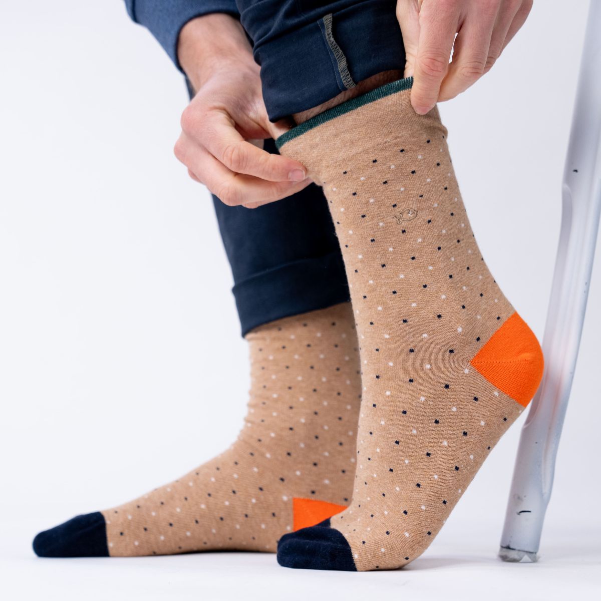 Socks in combed cotton Square - Ginger