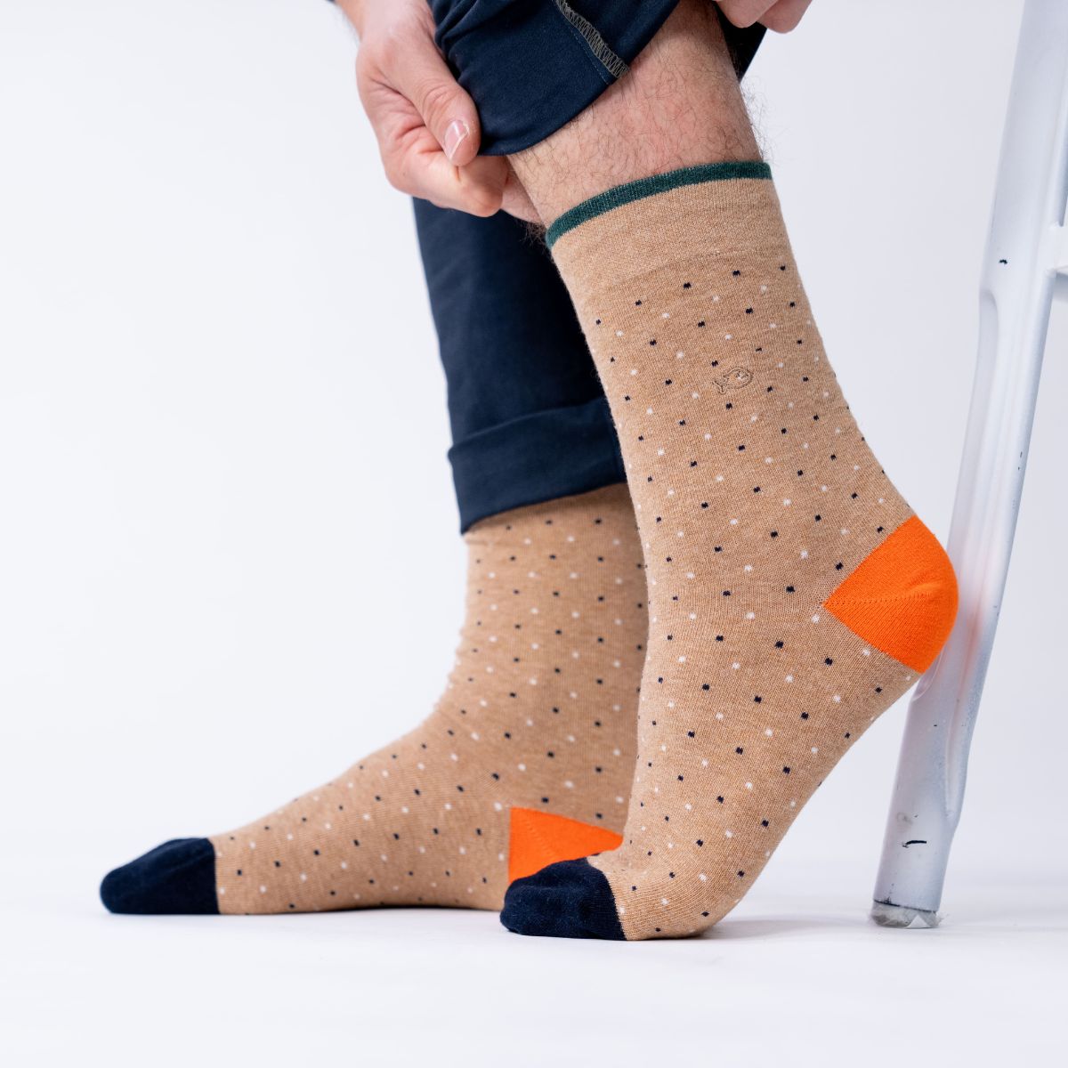 Socks in combed cotton Square - Ginger