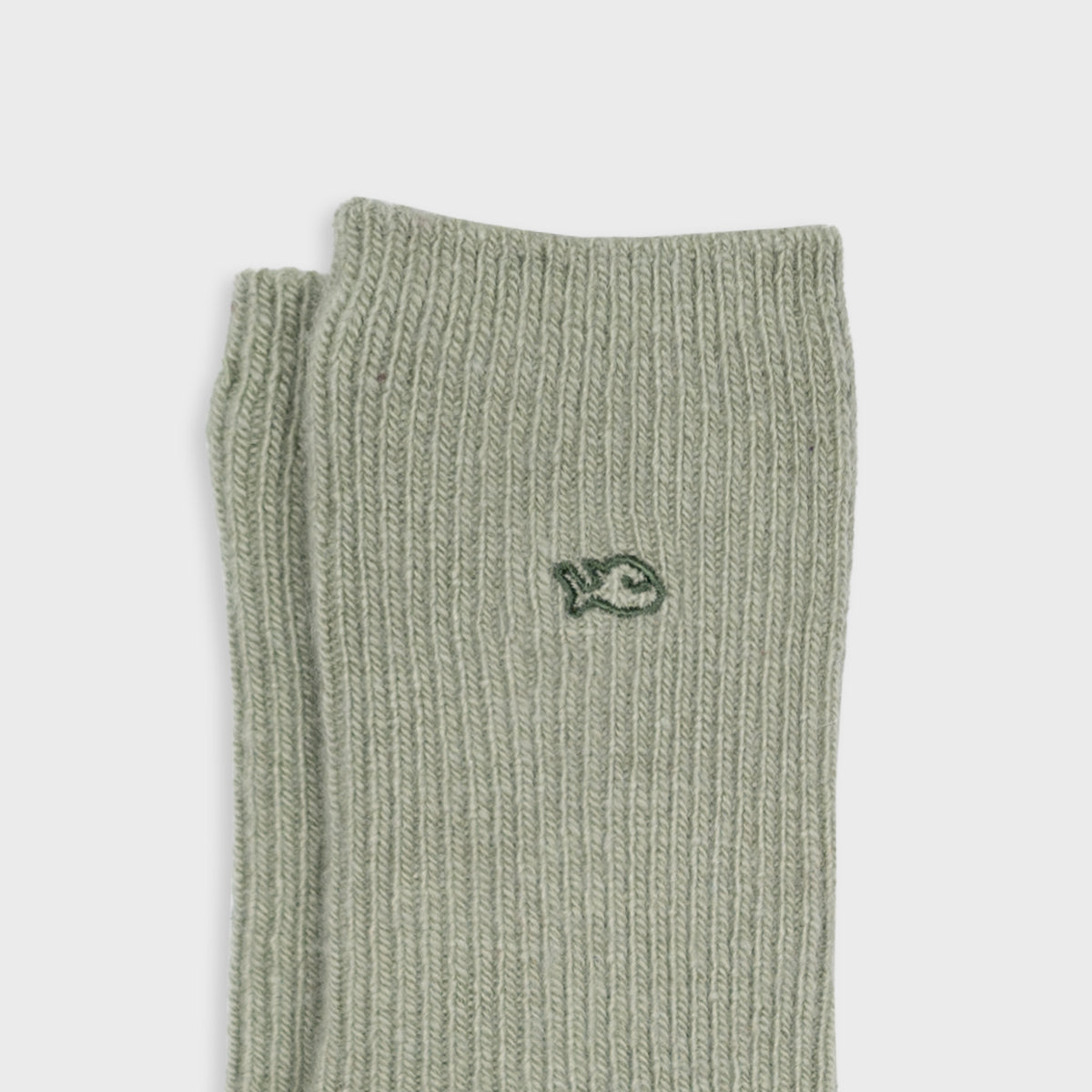 Wool socks with angora Almond green