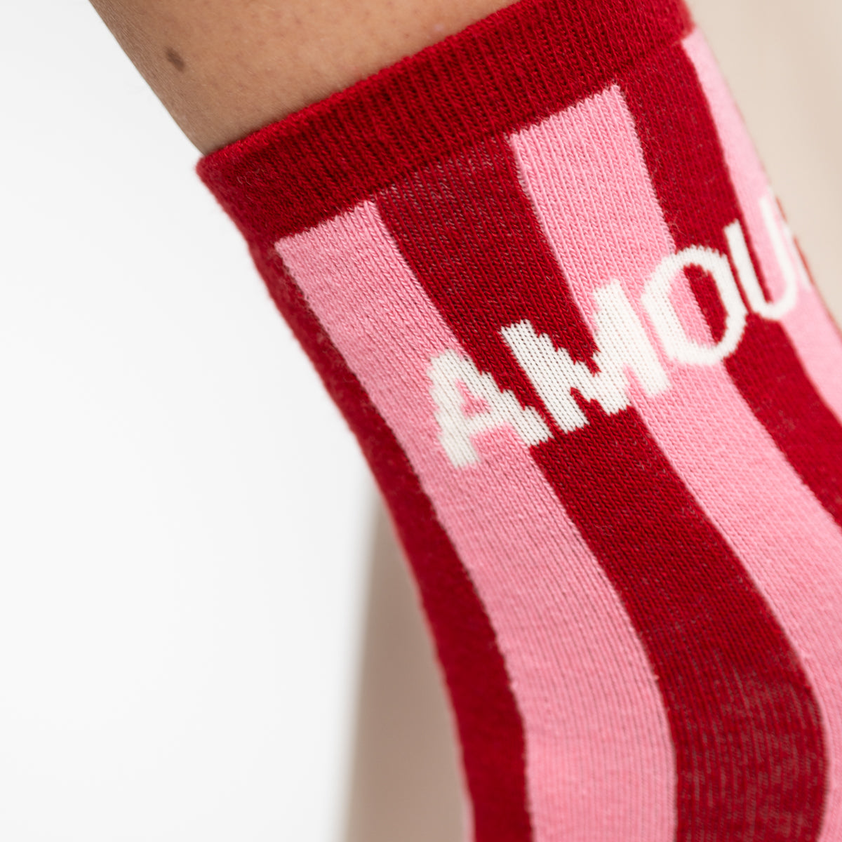 Chaussettes en coton peigné Rayées - Amour