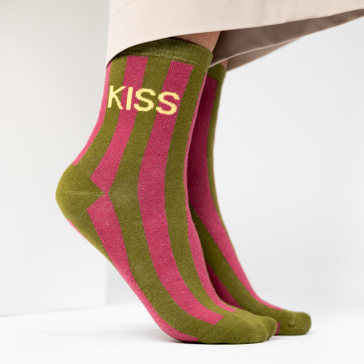 Socks in combed cotton Striped - Kiss