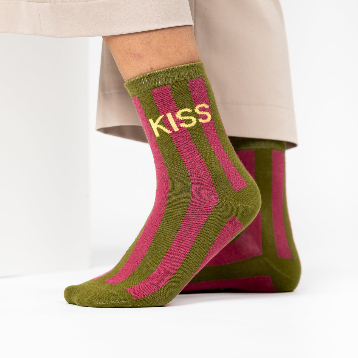 Socks in combed cotton Striped - Kiss